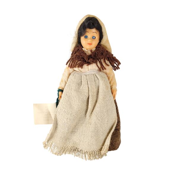 Handmade Quebec Doll Nouvelle-France Era Farm Woman 6" Cloth Base Vintage - Picture 9 of 16